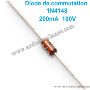1N4148 Diode de Commutation Rapide 0.2A 100V